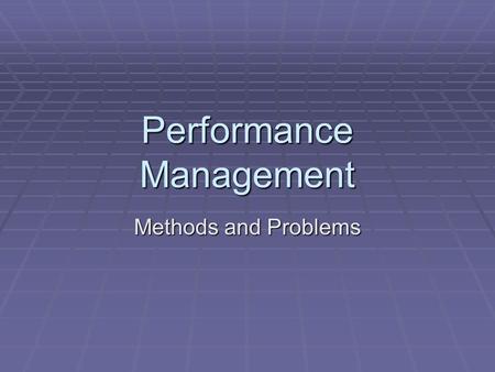 Performance Management Methods and Problems. When it goes wrong.  GE’s Superabraisives.