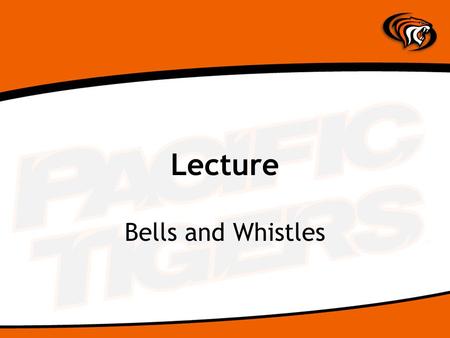 Lecture Bells and Whistles. Ways to Enhance Websites Java Script and Java Sound and Video Flash XML (Extended Markup Language Database Connectivity Ecommerce.