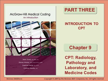 CPT: Radiology, Pathology and Laboratory, and Medicine Codes