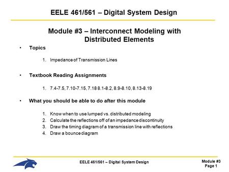 EELE 461/561 – Digital System Design
