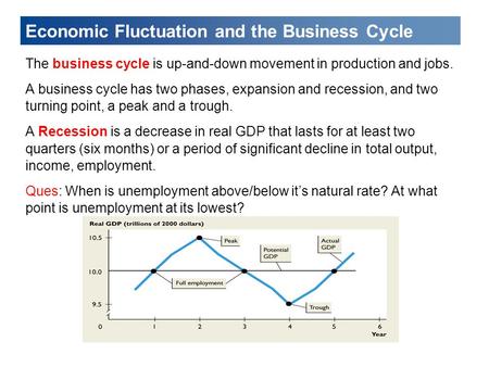 Economic Fluctuation and the Business Cycle