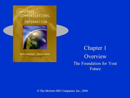 Chapter 1 Overview The Foundation for Your Future © The McGraw-Hill Companies, Inc., 2000.