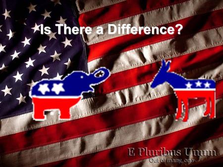 Is There a Difference?. How Should You Vote? Is “Big Government” better?Is “Big Government” better? –Republicans want less government involvement. –Democrats.