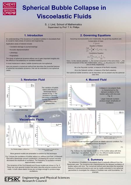 Spherical Bubble Collapse in Viscoelastic Fluids 1. Introduction An understanding of the dynamics of cavitation bubbles in viscoelastic fluid is crucial.