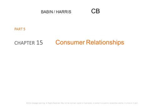 Consumer Relationships