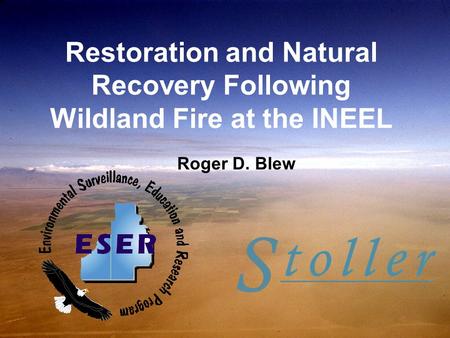 Restoration and Natural Recovery Following Wildland Fire at the INEEL Roger D. Blew.