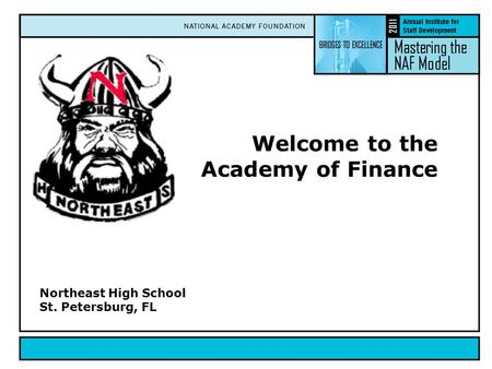 Welcome to the Academy of Finance