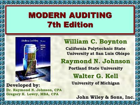 MODERN AUDITING 7th Edition