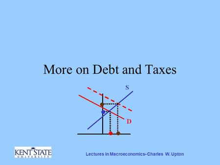 Lectures in Macroeconomics- Charles W. Upton More on Debt and Taxes.