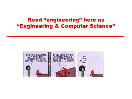 Read “engineering” here as “Engineering & Computer Science”