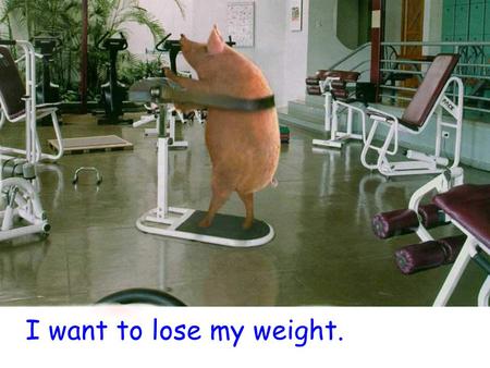 I want to lose my weight.. Hey, do you think I am cool?