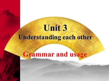 Unit 3 Understanding each other Grammar and usage.