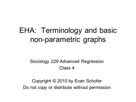 EHA: Terminology and basic non-parametric graphs