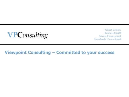 Viewpoint Consulting – Committed to your success.
