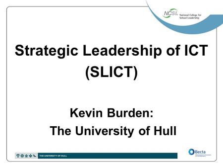 Strategic Leadership of ICT