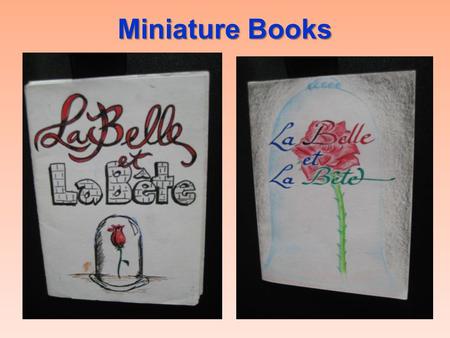 Miniature Books. Sample # 1 Sample # 2 Sample # 3.