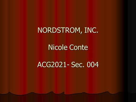 NORDSTROM, INC. Nicole Conte ACG2021- Sec. 004. Welcome to Nordstrom. Would you like to sign in?sign in your accountyour account | shopping bag: 1 item.