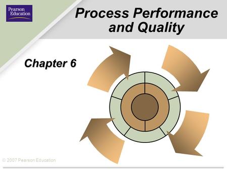 © 2007 Pearson Education Process Performance and Quality Chapter 6.