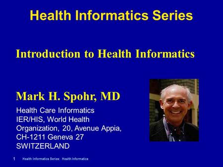 Health Informatics Series