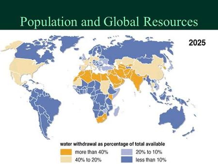 Population and Global Resources . Outline ä The need for population projections ä Population Projection Methods ä Global Statistics – ä Population ä.