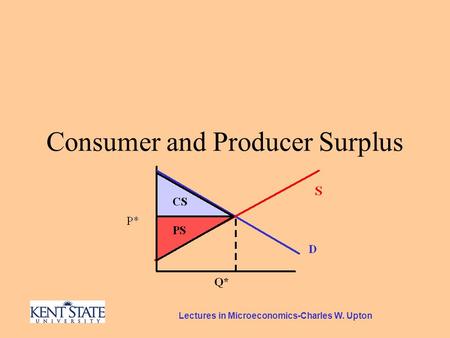 Lectures in Microeconomics-Charles W. Upton Consumer and Producer Surplus.