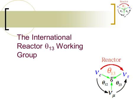 1 The International Reactor  13 Working Group. 2 Or Three Meetings and a White Paper April 2003 University of Alabama October 2003 Munich TUM (Technische.