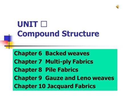 UNIT Ⅱ Compound Structure