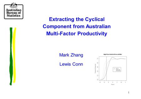 1 Extracting the Cyclical Component from Australian Multi-Factor Productivity Mark Zhang Lewis Conn.