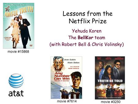 Lessons from the Netflix Prize