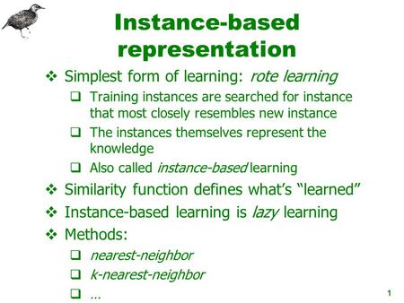 Instance-based representation