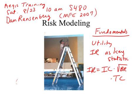 Risk Modeling.