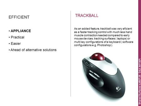 Shared Surfaces eut507.05 Odul AKYAPI TRACKBALL EFFICIENT APPLIANCE Practical Easier Ahead of alternative solutions As an added feature, trackball was.