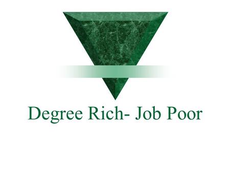 Degree Rich- Job Poor. Outlook  Campus Recruiting  New hires  Salary Increases.