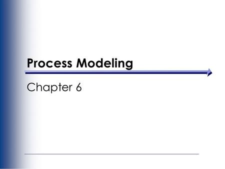 Process Modeling Chapter 6. Key Definitions A process model is a formal way of representing how a business operates Data flow diagramming shows business.