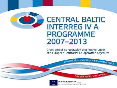 Cross-border co-operation programme under the European Territorial Co-operation objective.