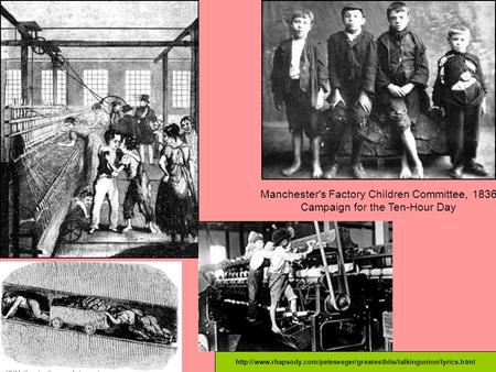 Manchester's Factory Children Committee, 1836 Campaign for the Ten-Hour Day