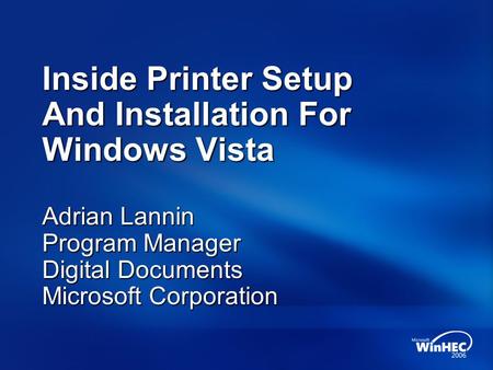 Inside Printer Setup And Installation For Windows Vista