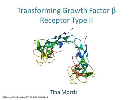Transforming Growth Factor β Receptor Type II Tina Morris