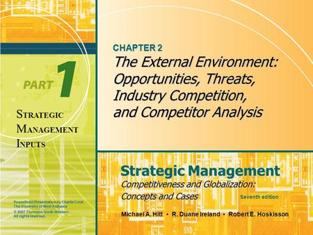 CHAPTER 2 The External Environment: Opportunities, Threats, Industry Competition, and Competitor Analysis © 2007 Thomson/South-Western. All rights reserved.