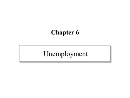 Chapter 6 Unemployment. Unemployment in the U.S. follows a counter- cyclical pattern, rising when the economy's GDP is declining, and falling when the.