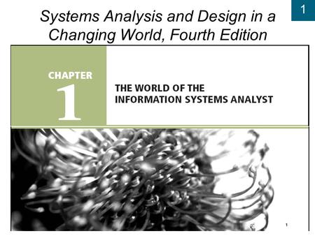 1 Systems Analysis and Design in a Changing World, Fourth Edition.