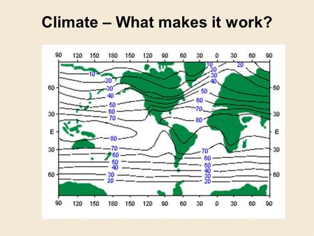 Climate – What makes it work?. We start in the 1700’s. People sailed across the oceans in tall sailing ships. They had a very good idea of the prevailing.
