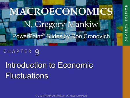 MACROECONOMICS © 2010 Worth Publishers, all rights reserved S E V E N T H E D I T I O N PowerPoint ® Slides by Ron Cronovich N. Gregory Mankiw C H A P.