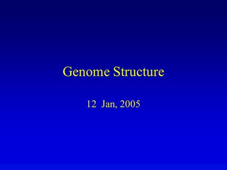 Genome Structure 12 Jan, 2005. Nature of DNA Transformation (uptake of foreign DNA) in prokaryotes and eukaryotes has repeatedly shown that DNA is hereditary.