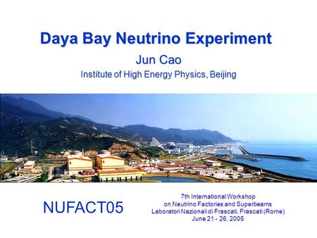 Daya Bay Neutrino Experiment