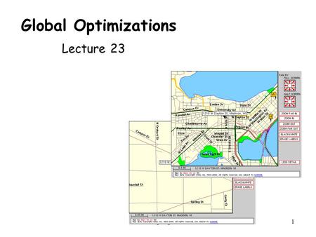 CS 536 Spring 20011 Global Optimizations Lecture 23.