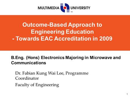 Outcome-Based Approach to Engineering Education