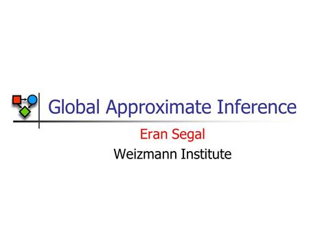Global Approximate Inference Eran Segal Weizmann Institute.