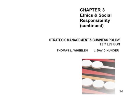 CHAPTER 3 Ethics & Social Responsibility