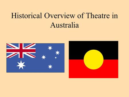 Historical Overview of Theatre in Australia. The Australian Continent modern, industrialized nation on largely unpopulated continent seven states, territories.